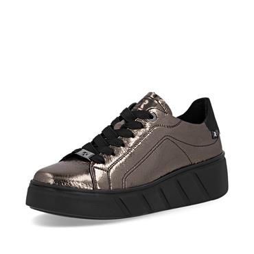 Rieker Platform Laced Shoe - Metallic